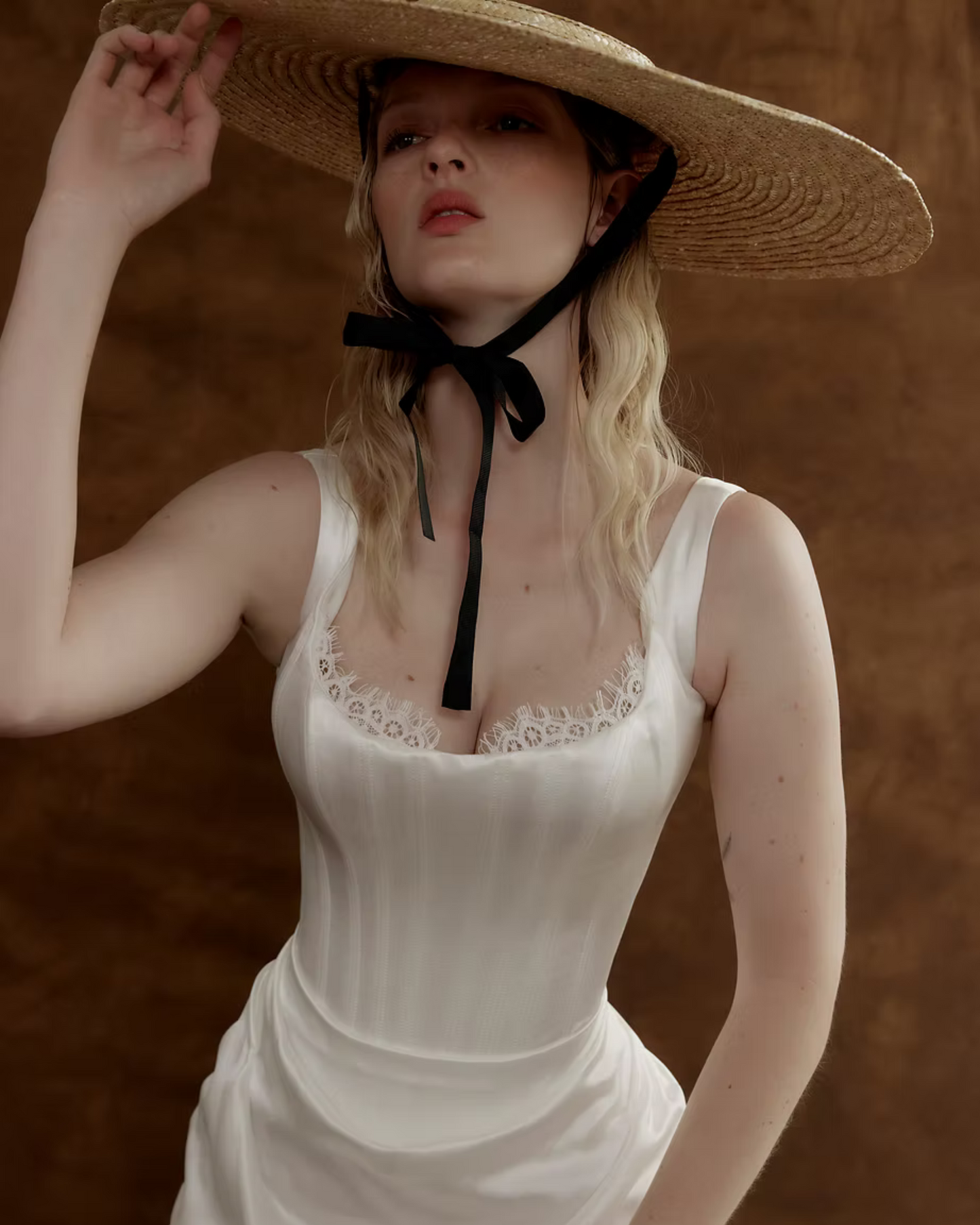 Rue Corseted Satin Wedding Gown