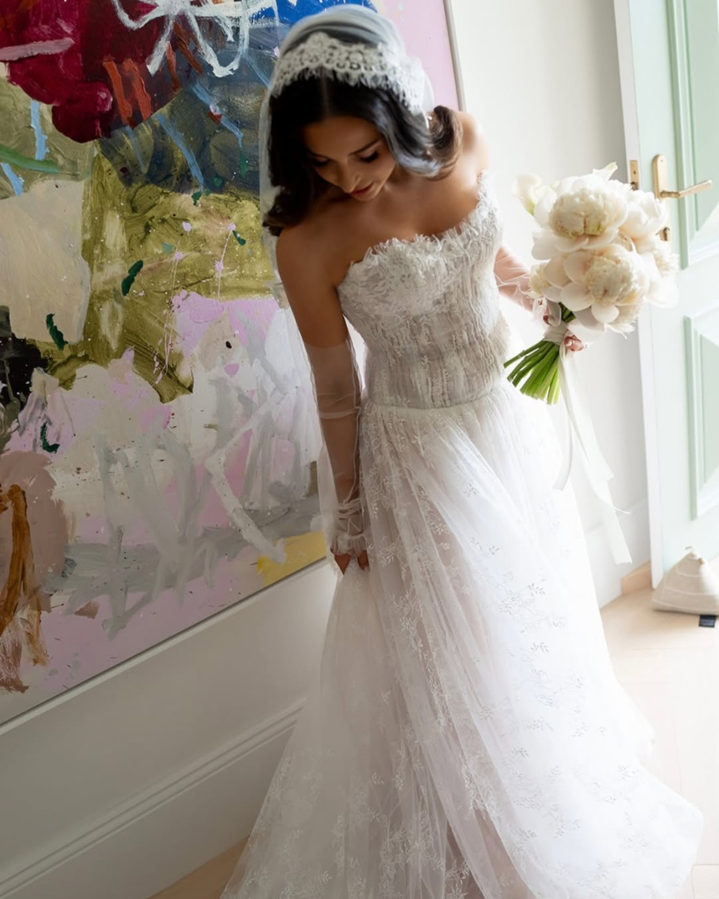 Calla luxury lace wedding dress by Floure available at Georgette bridal Brussels